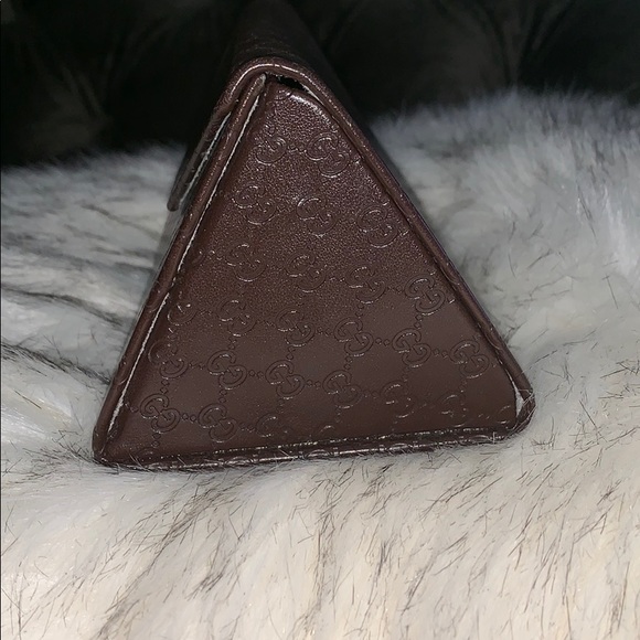 Gucci trifold brown leather sunglasses case - Picture 5 of 8